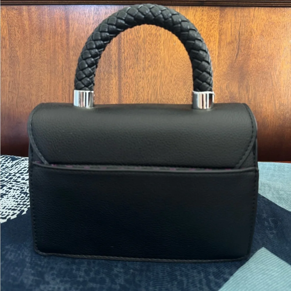 CXL by Christian Lacroix Jardin Braided Handle Crossbody Bag Black NWT